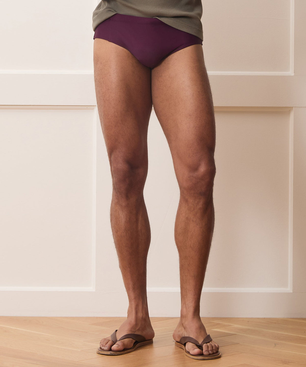 Mykonos Swim Brief - Merlot