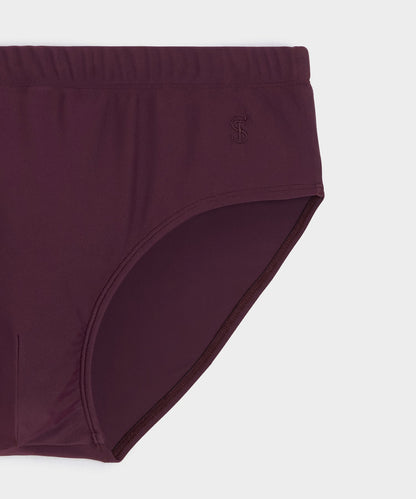Mykonos Swim Brief - Merlot