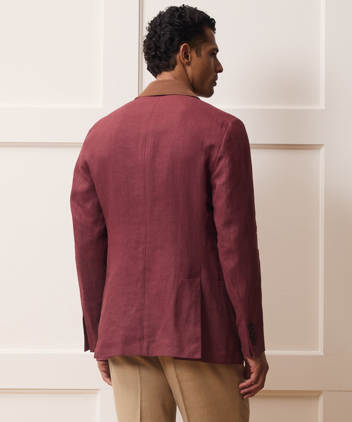 Italian Linen Sport Coat - Wine