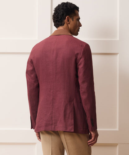 Italian Linen Sport Coat - Wine