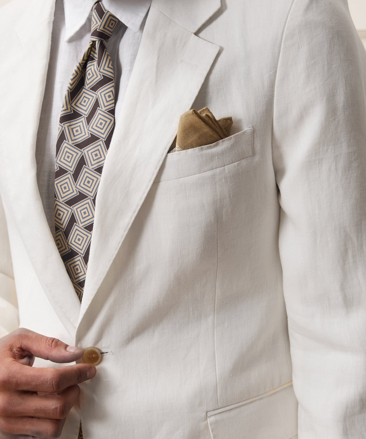 Italian Linen Sutton Jacket - White
