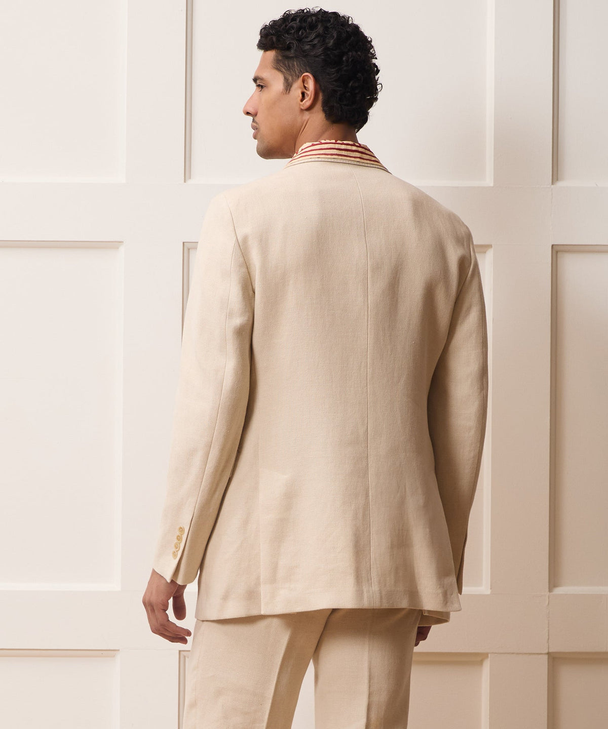 Italian Linen-Cotton Madison Jacket - Birch