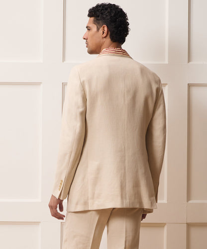 Italian Linen-Cotton Madison Jacket - Birch