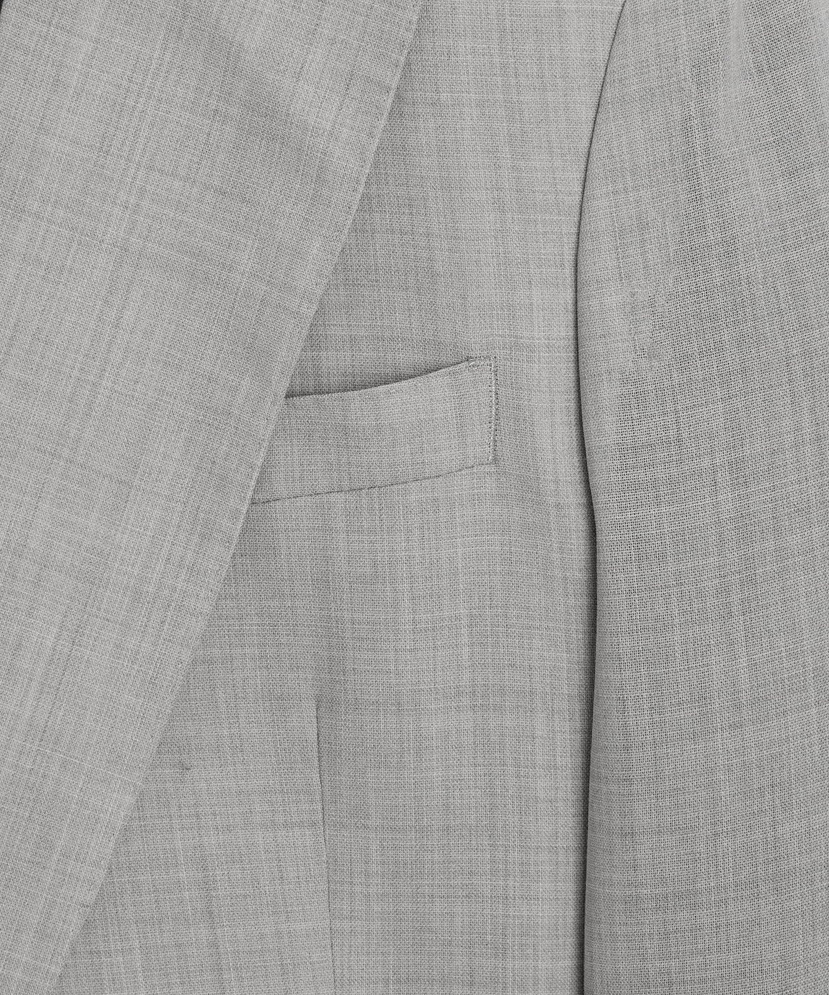 Italian Wool Double-Breasted Hollywood Jacket - Light Grey