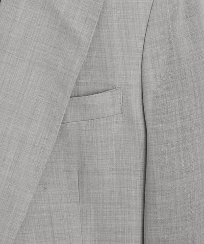 Italian Wool Double-Breasted Hollywood Jacket - Light Grey