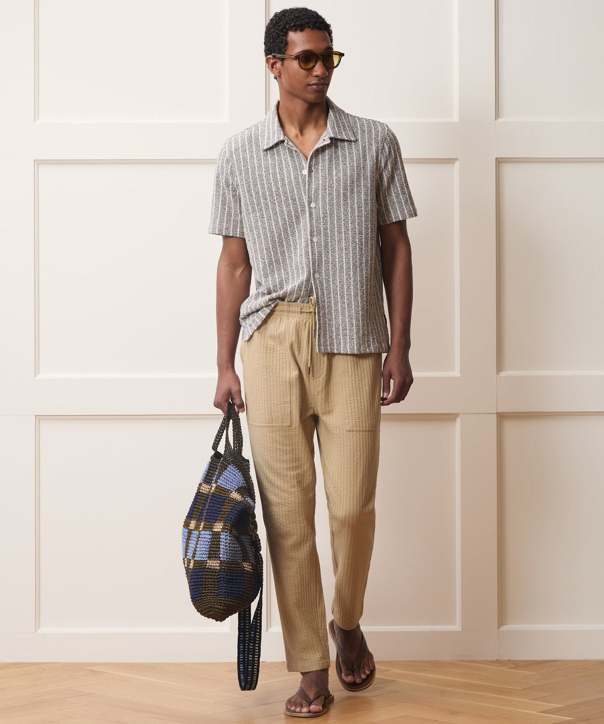 Knit Seersucker Pant - Beach Walk