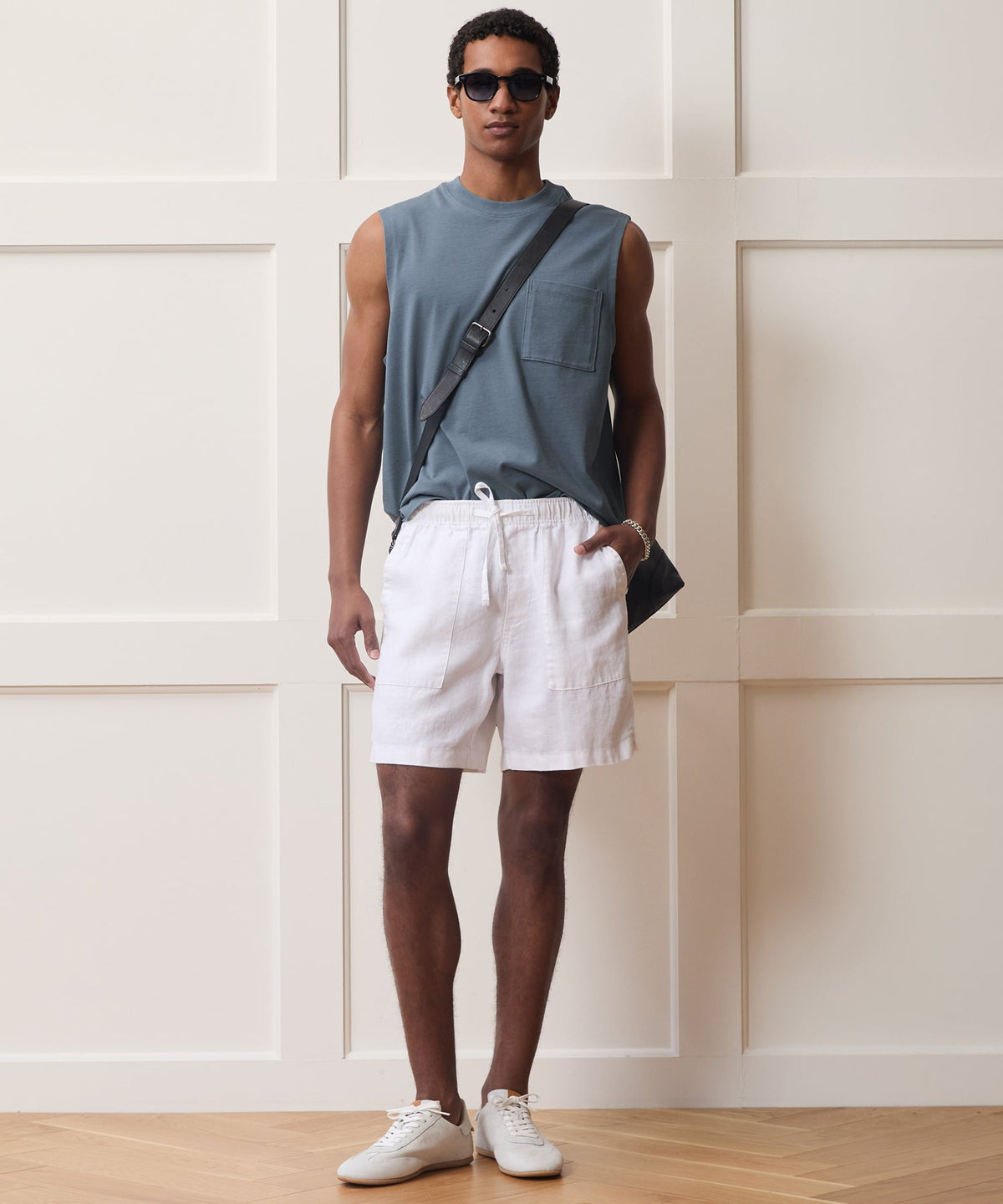 Boxy Jersey Muscle Tank - Blue Ridge