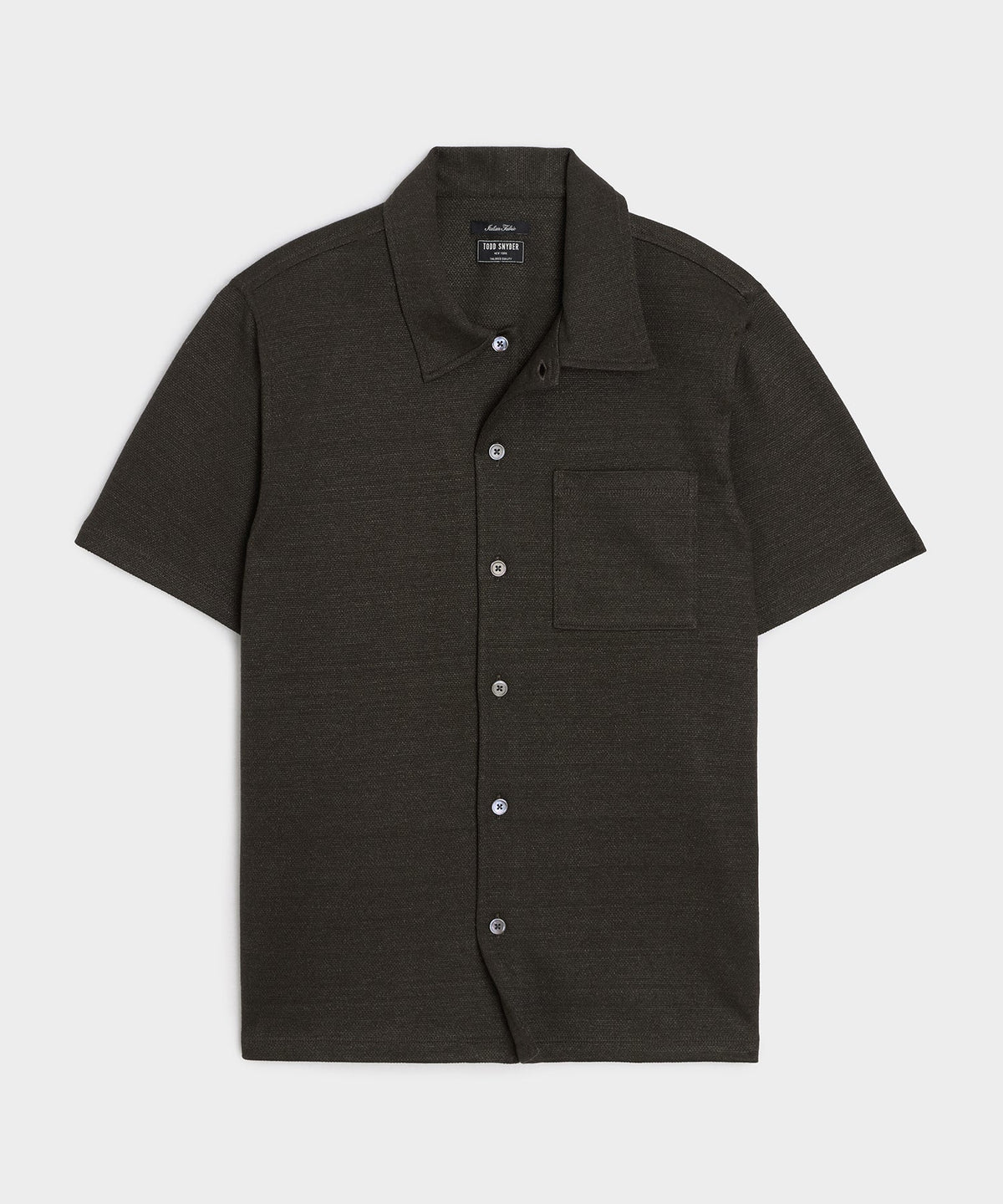 Italian Linen-Cotton Knit Shirt - Espresso Bean