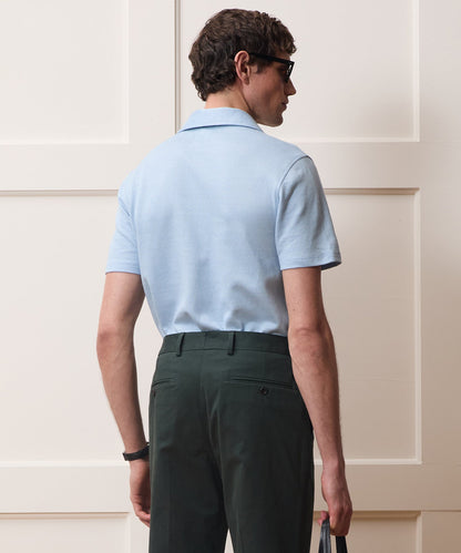 Italian Linen-Cotton Knit Shirt - Morning Tide