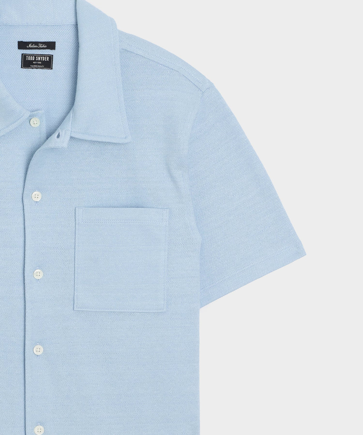 Italian Linen-Cotton Knit Shirt - Morning Tide