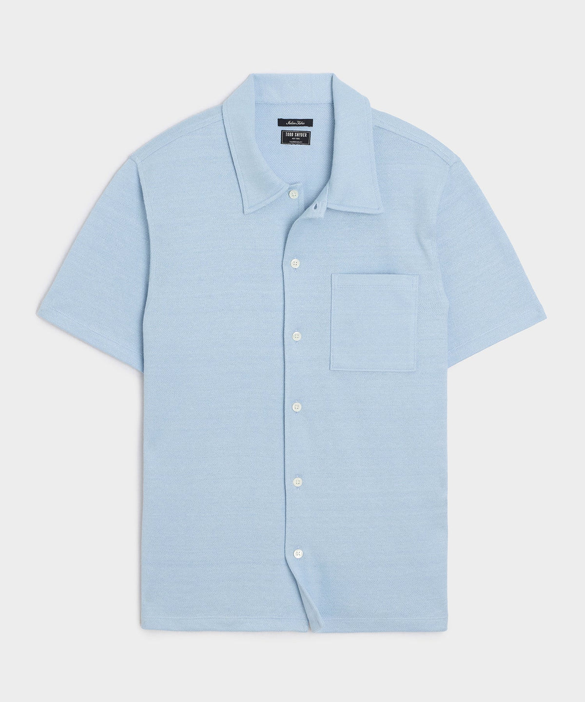Italian Linen-Cotton Knit Shirt - Morning Tide