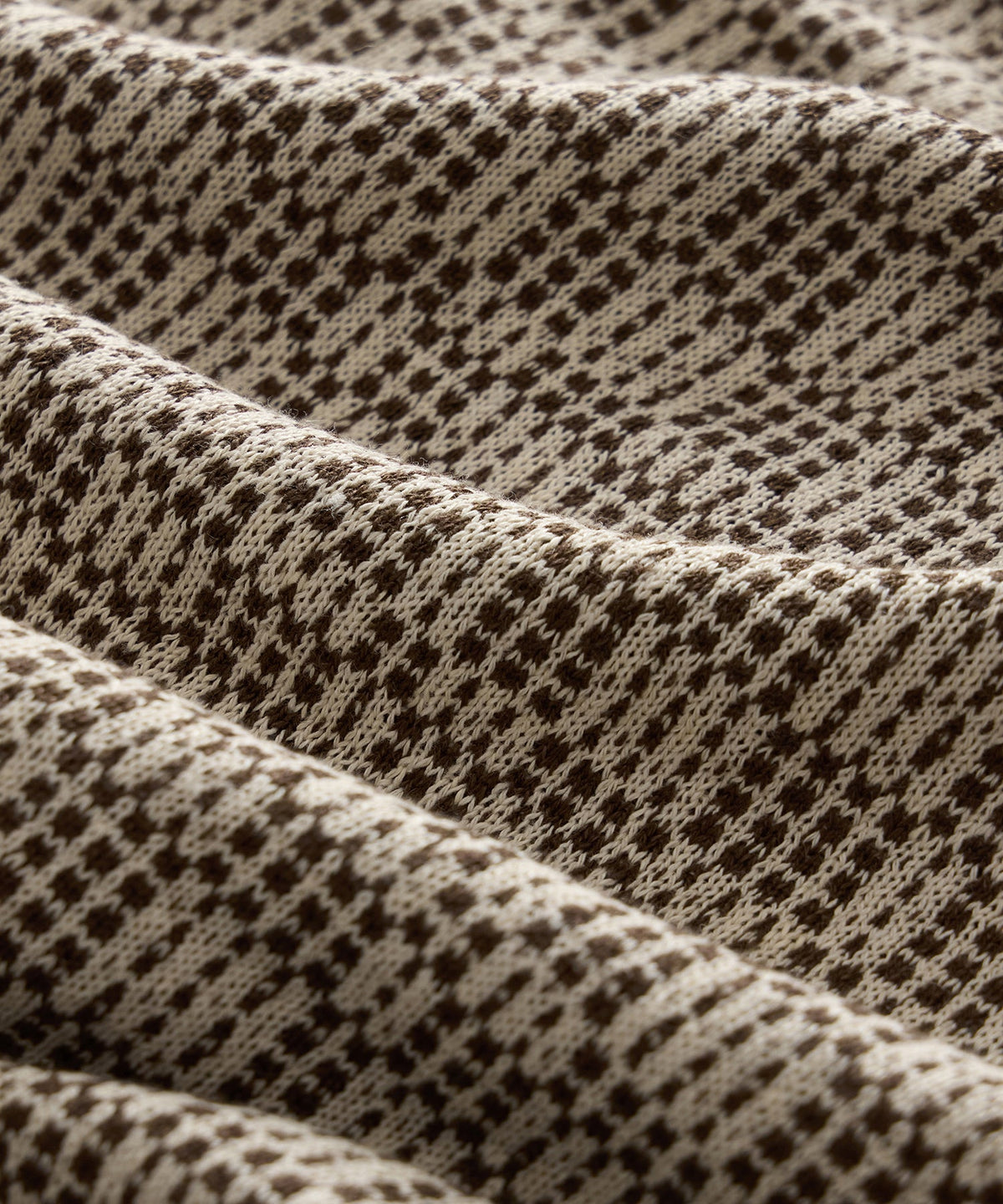 Italian Crosshatch Knit Shirt - Brown