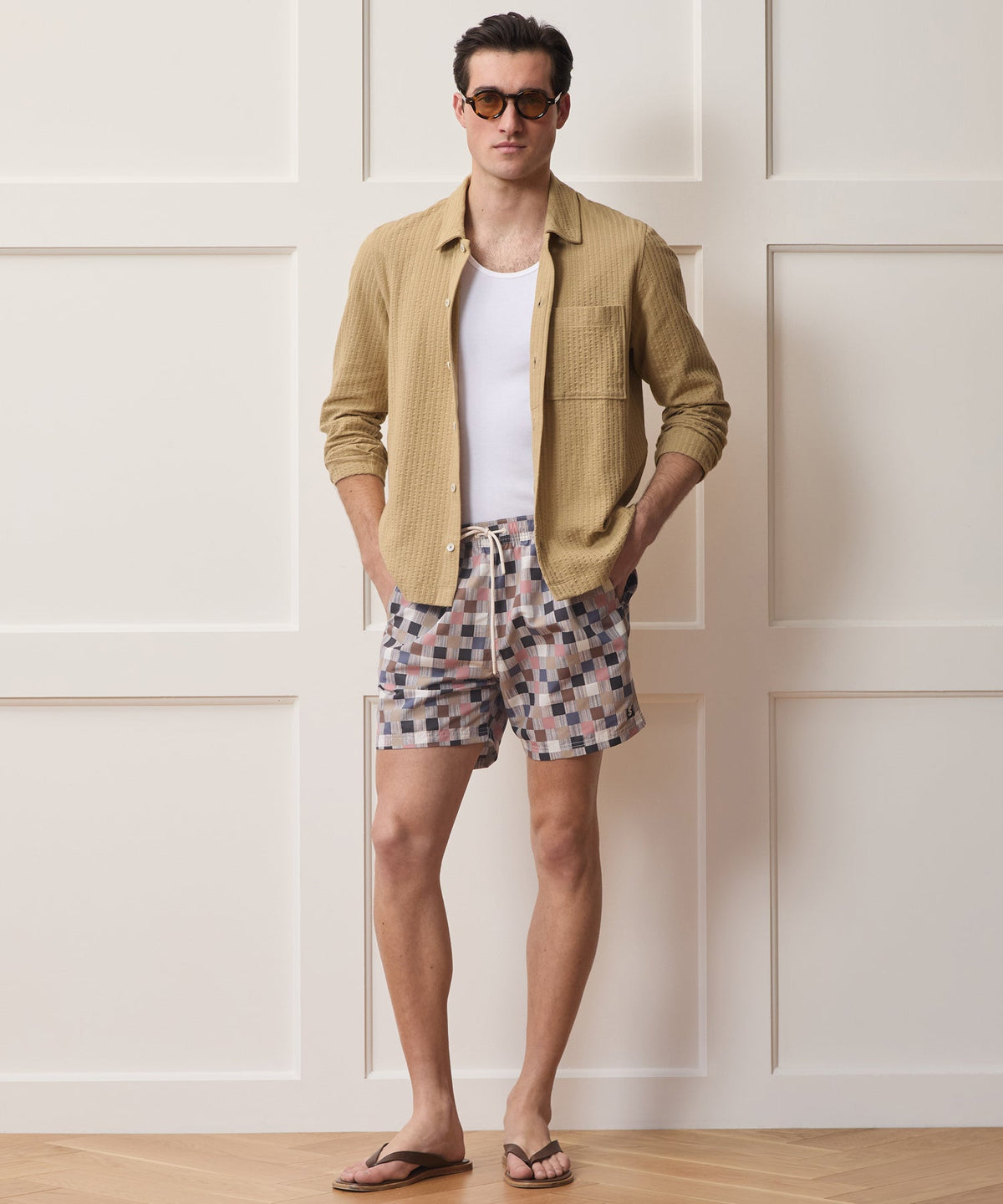 Knit Seersucker Shirt - Beach Walk