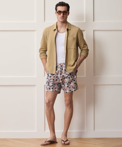 Knit Seersucker Shirt - Beach Walk