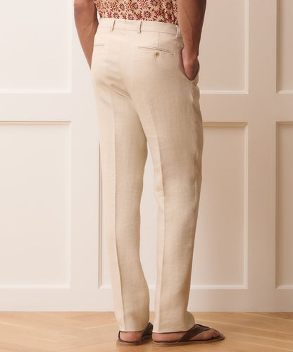 Italian Linen-Cotton Madison Trouser - Birch