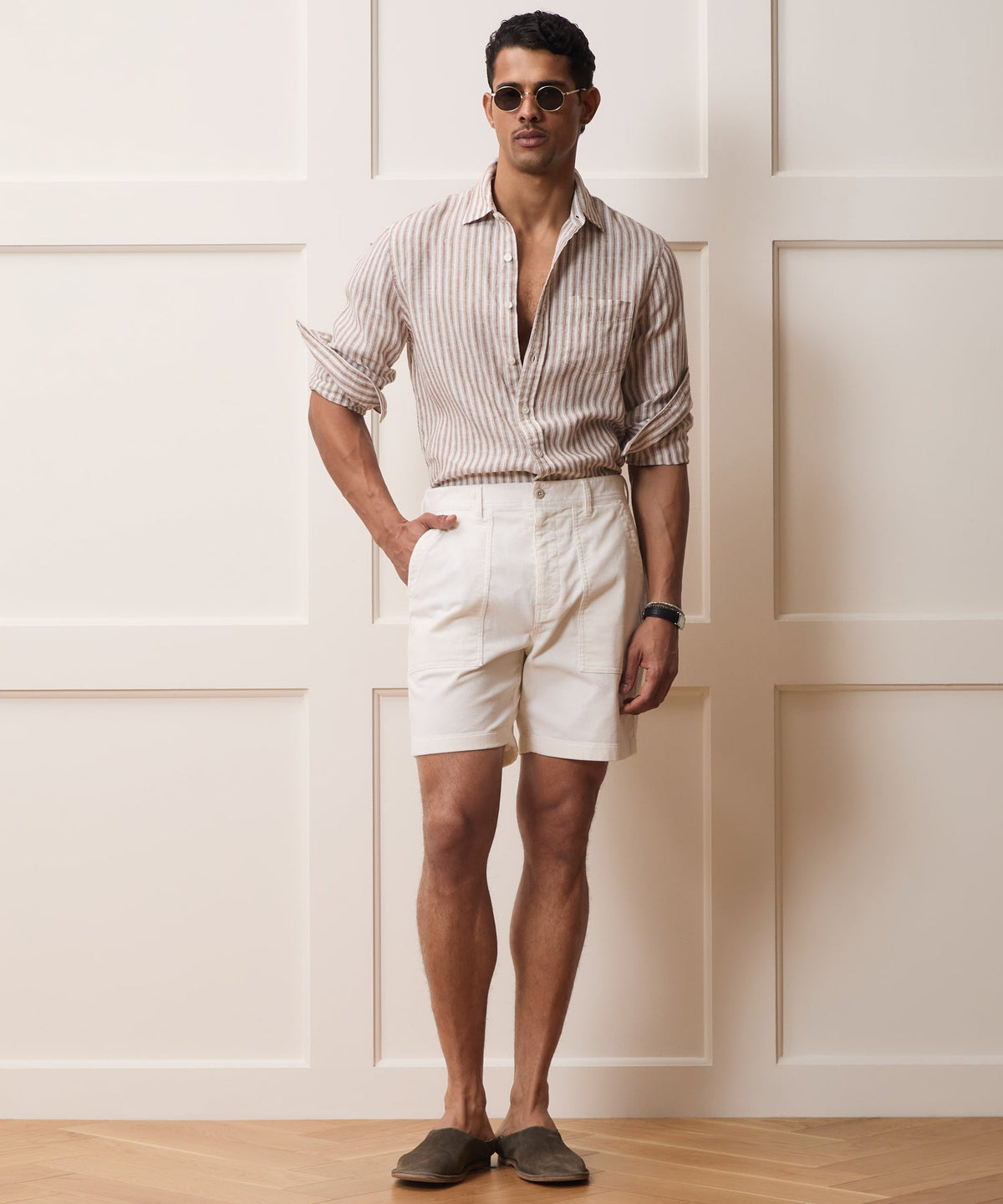 7" Corduroy Camp Short - Bisque