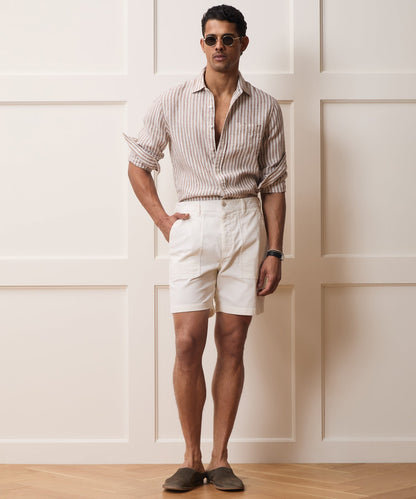 7" Corduroy Camp Short - Bisque