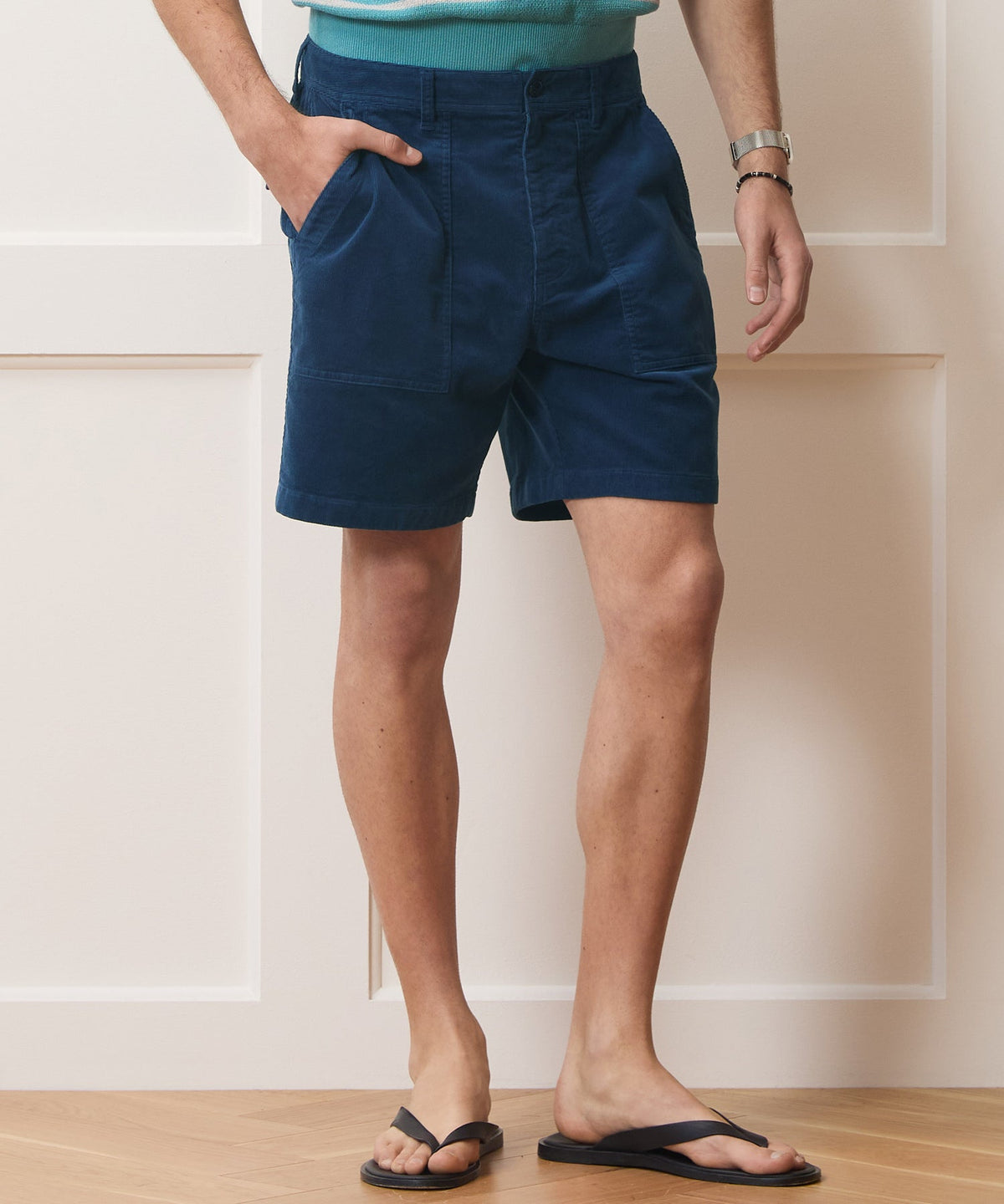 7" Corduroy Camp Short - Cobalt