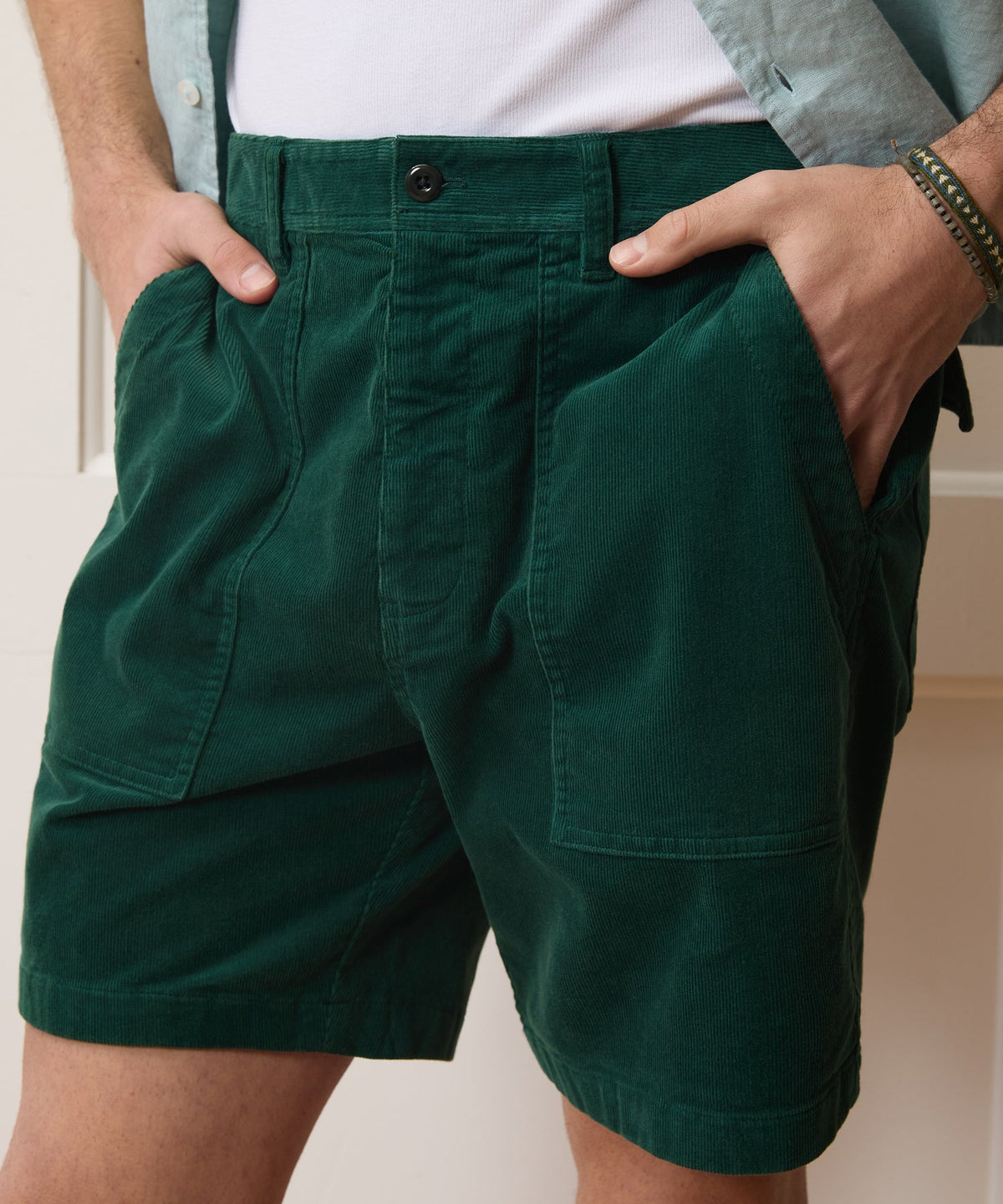 7" Corduroy Camp Short - Dark Green