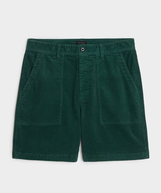 7" Corduroy Camp Short - Dark Green