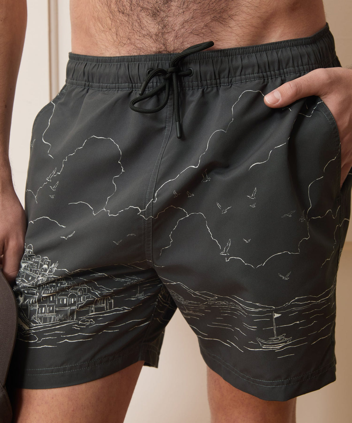 5" Montauk Swim Trunk - Black