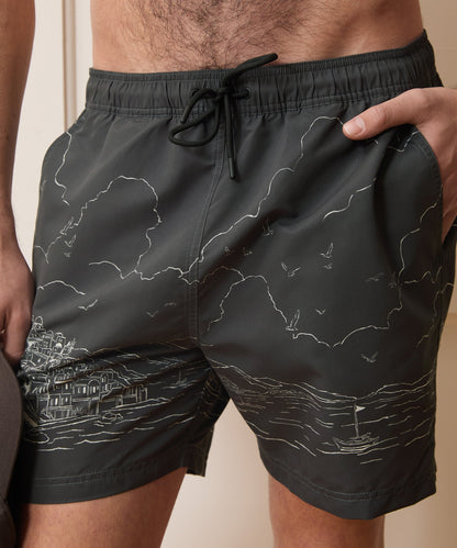 5" Montauk Swim Trunk - Black