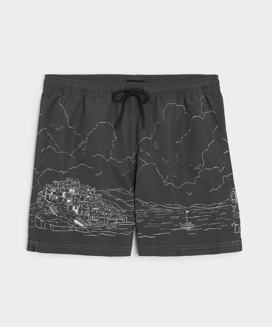 5" Montauk Swim Trunk - Black