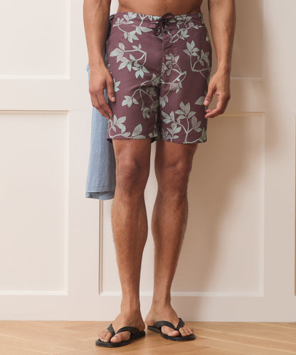 7" Boardshort - Burgundy