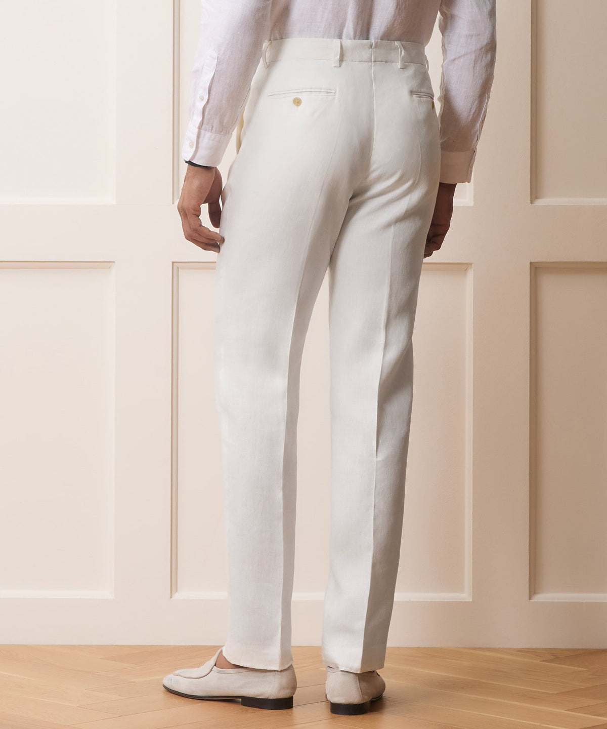 Italian Linen Sutton Trouser - White