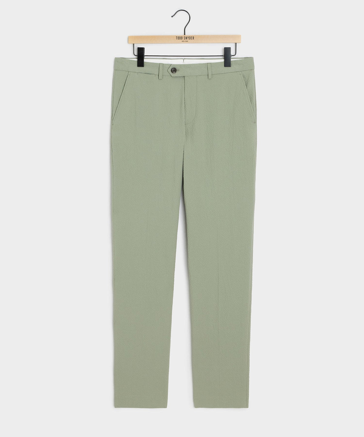 Italian Seersucker Sutton Trouser - Seafoam
