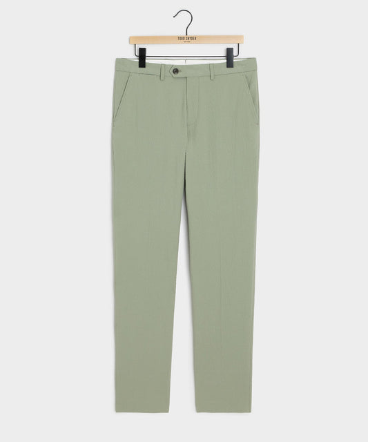 Italian Seersucker Sutton Trouser - Seafoam