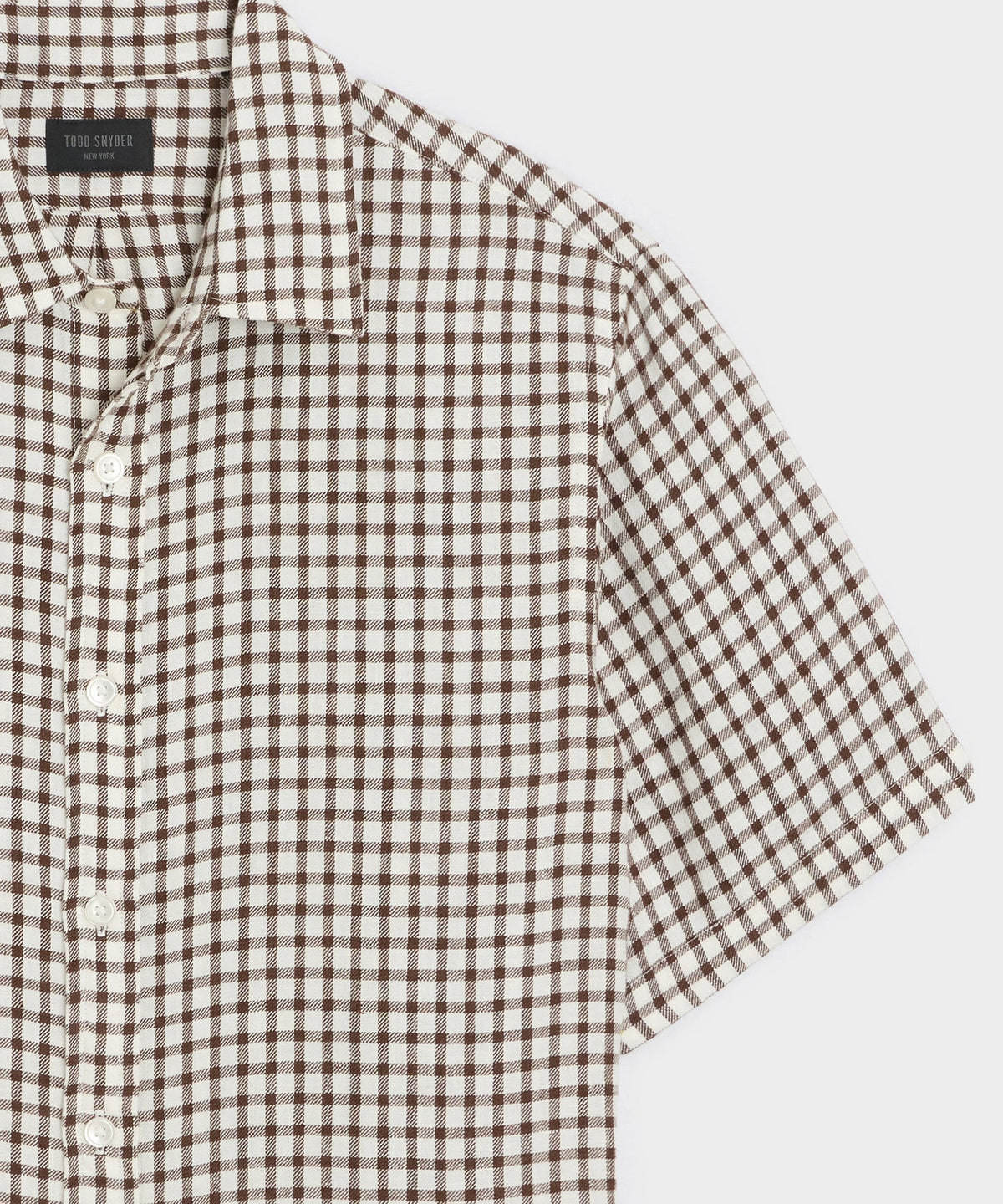 Linen Point Collar Shirt - Brown