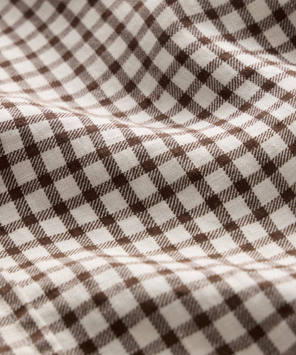 Linen Point Collar Shirt - Brown