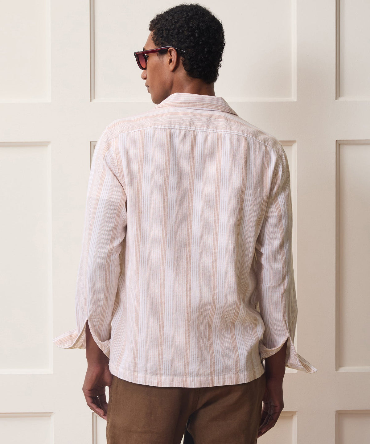Cotton-Linen Guayabera Shirt - Harvest