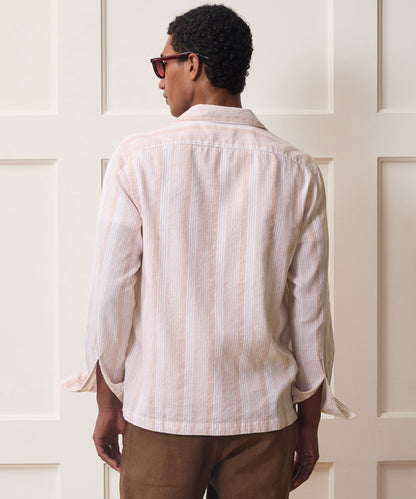 Cotton-Linen Guayabera Shirt - Harvest