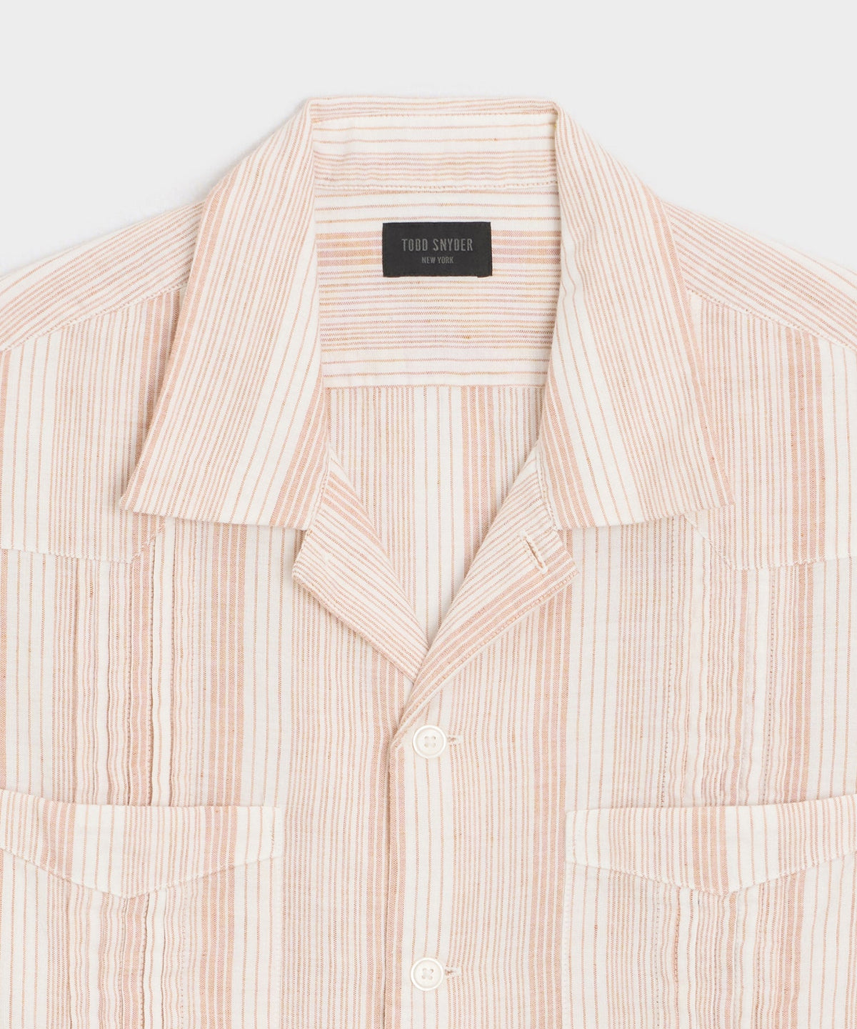 Cotton-Linen Guayabera Shirt - Harvest