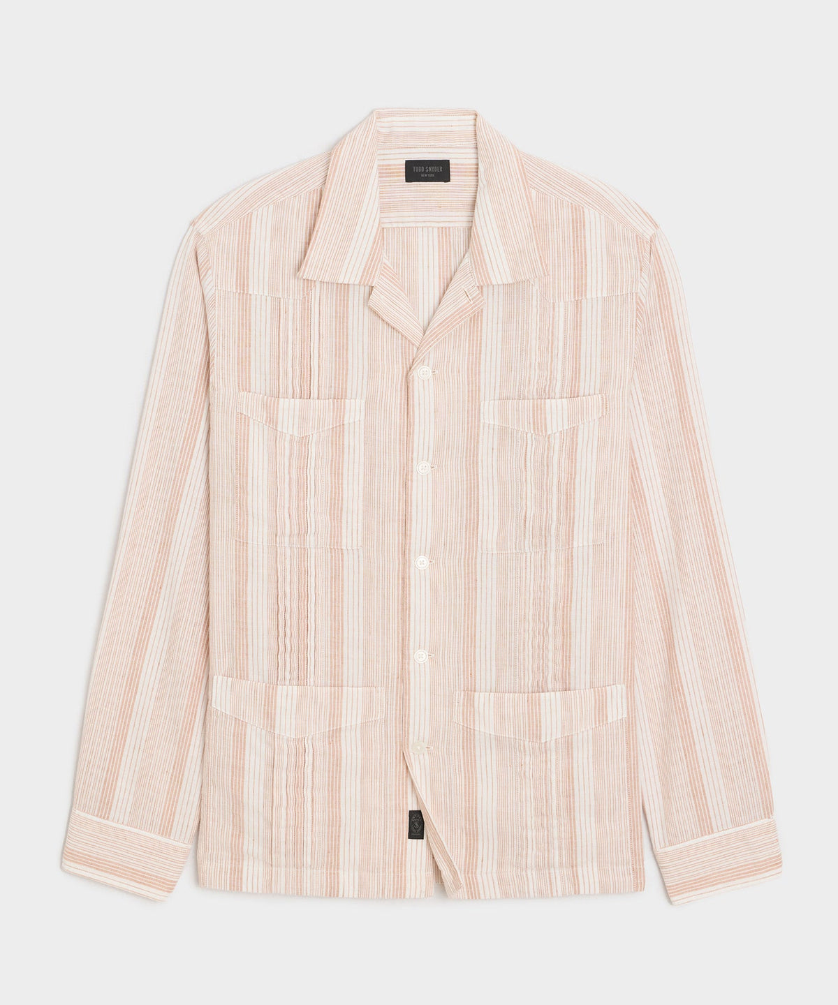 Cotton-Linen Guayabera Shirt - Harvest