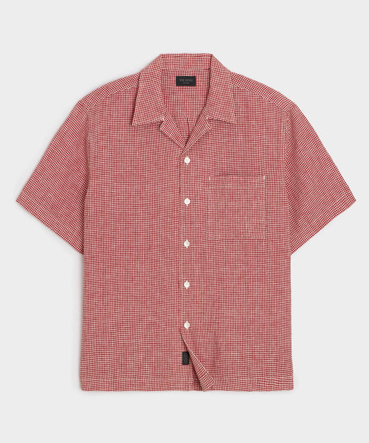 Linen Capri Shirt - Red