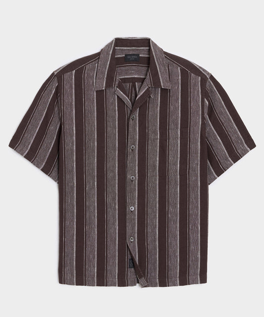 Linen Capri Shirt - Plum
