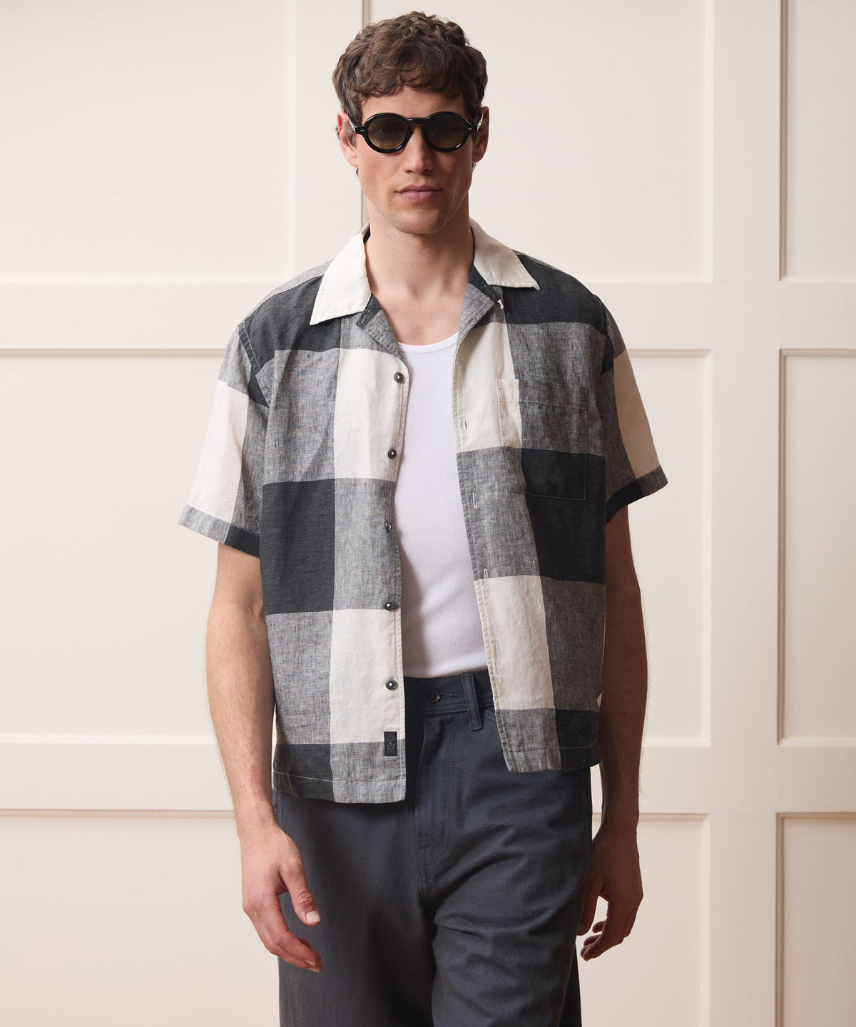 Linen Capri Shirt - Grey
