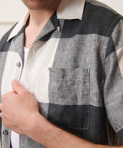 Linen Capri Shirt - Grey