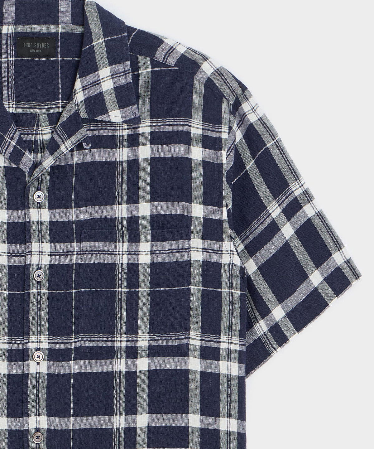 Linen Capri Shirt - Navy