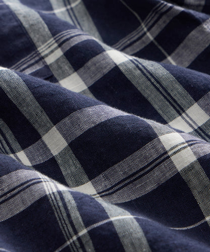Linen Capri Shirt - Navy