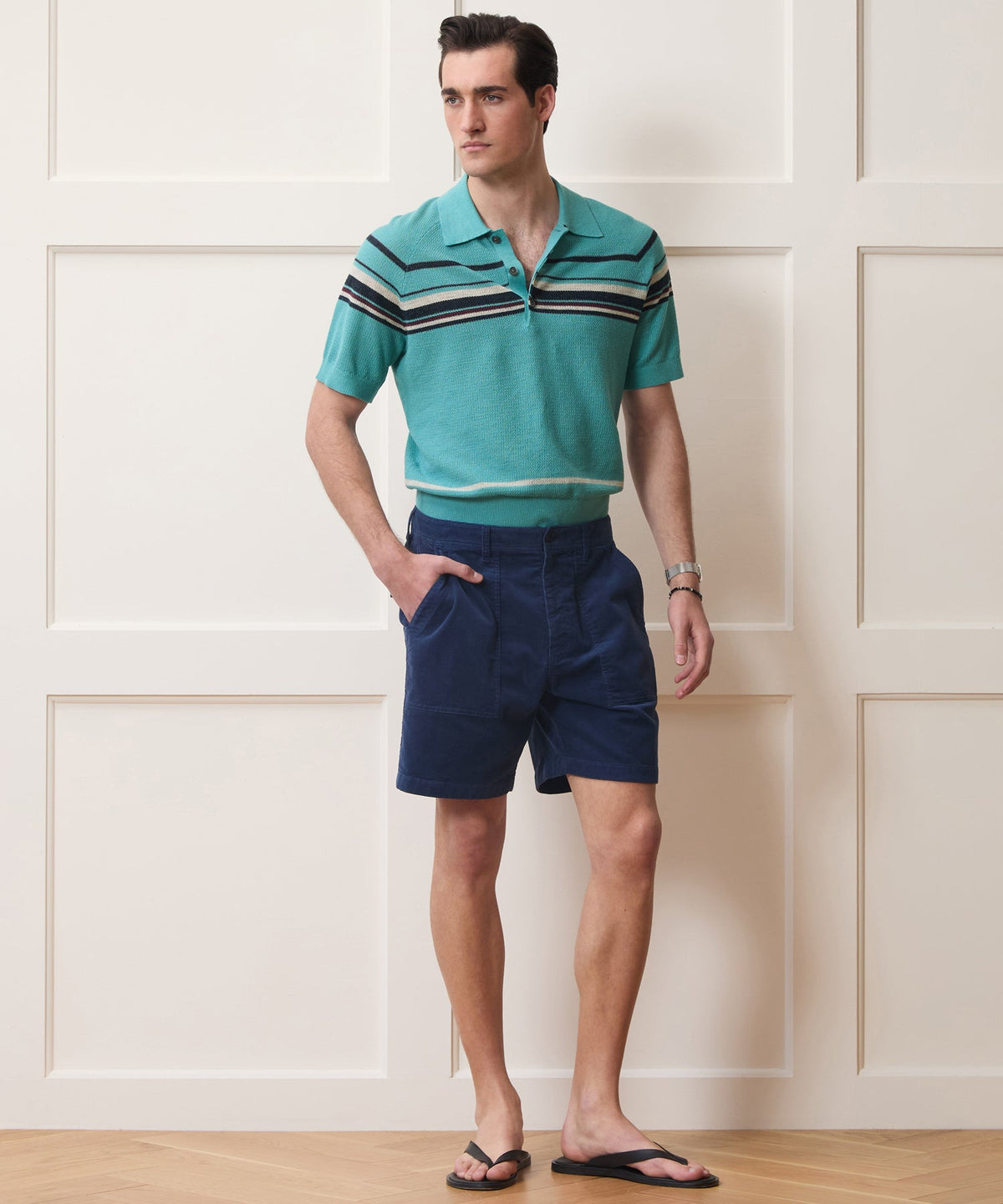 Clemente Sweater Polo - Blue Ridge