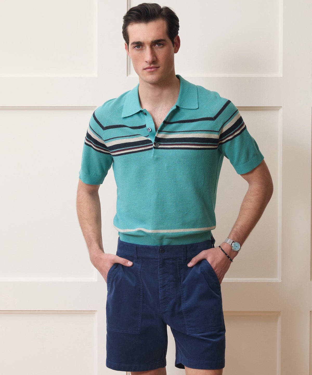 Clemente Sweater Polo - Blue Ridge