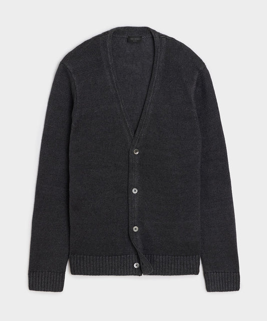 Linen Cardigan - Black