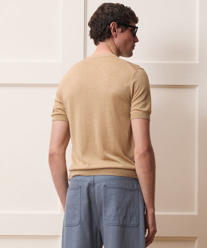 Silk-Cashmere Sweater Tee - Beach Walk