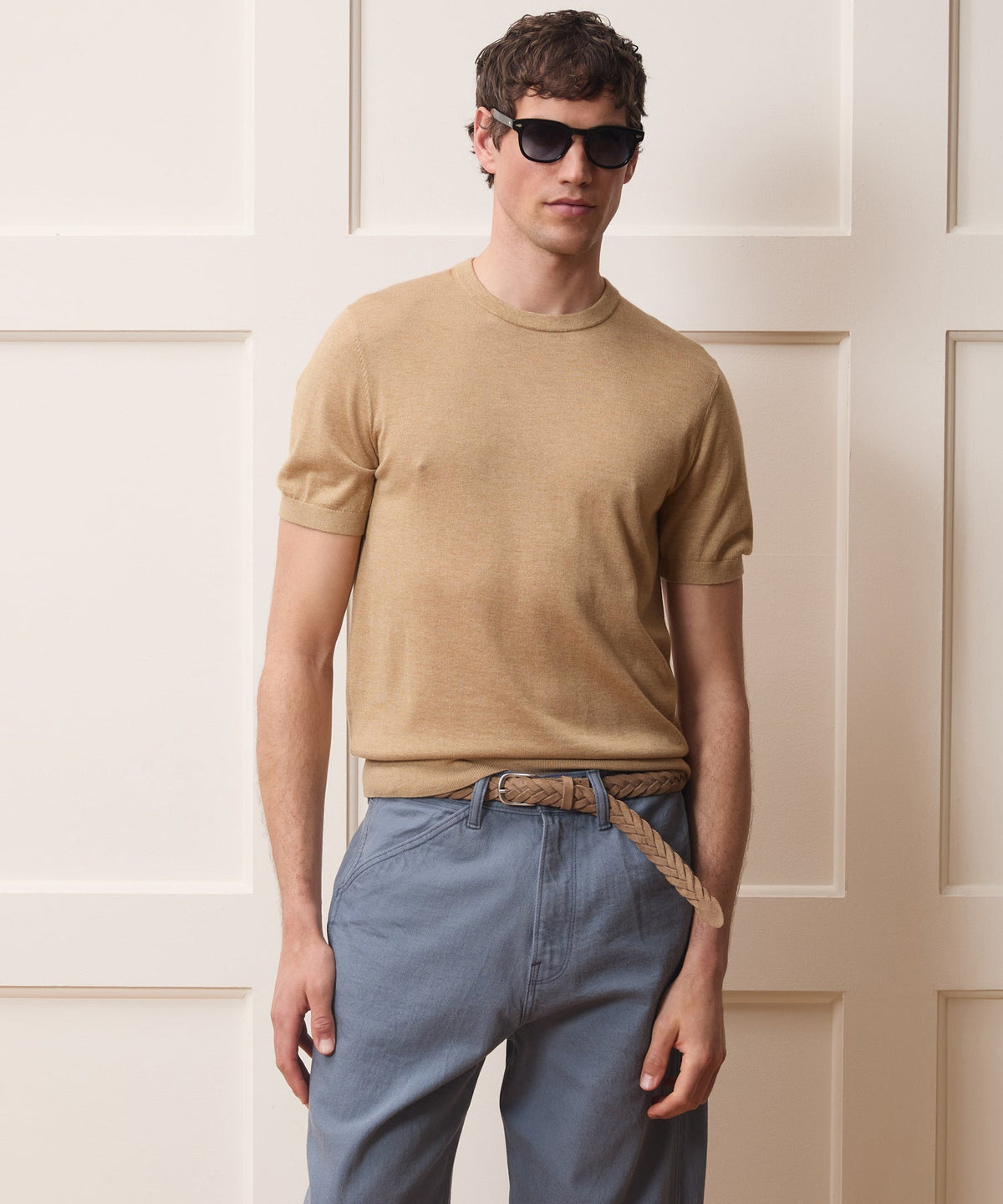 Silk-Cashmere Sweater Tee - Beach Walk
