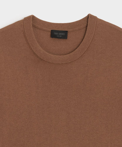 Silk-Cashmere Sweater Tee - Weathered Oak