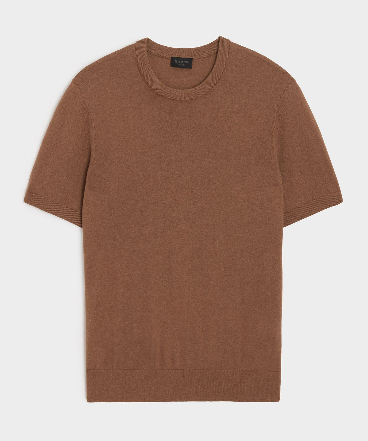 Silk-Cashmere Sweater Tee - Weathered Oak